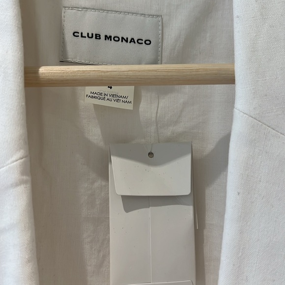 Club Monaco white linen blazer - NEW WITH TAGS size 4 - Picture 2 of 4